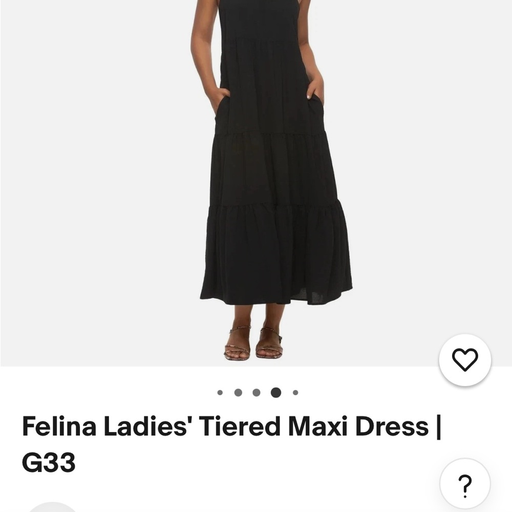 NWT Felina Elegant Black Maxi Dress - Picture 2 of 9